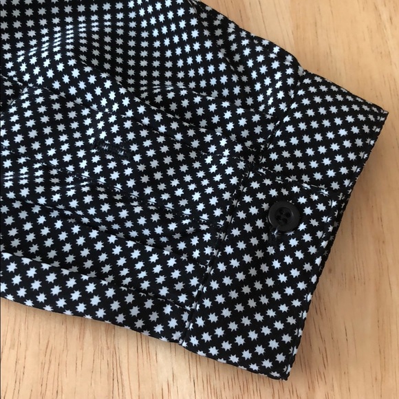 Kenar black white long sleeve button blouse xl - Picture 5 of 5